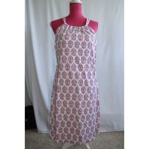 J. McLaughlin White and Red Sleeveless Dress Women Size Large